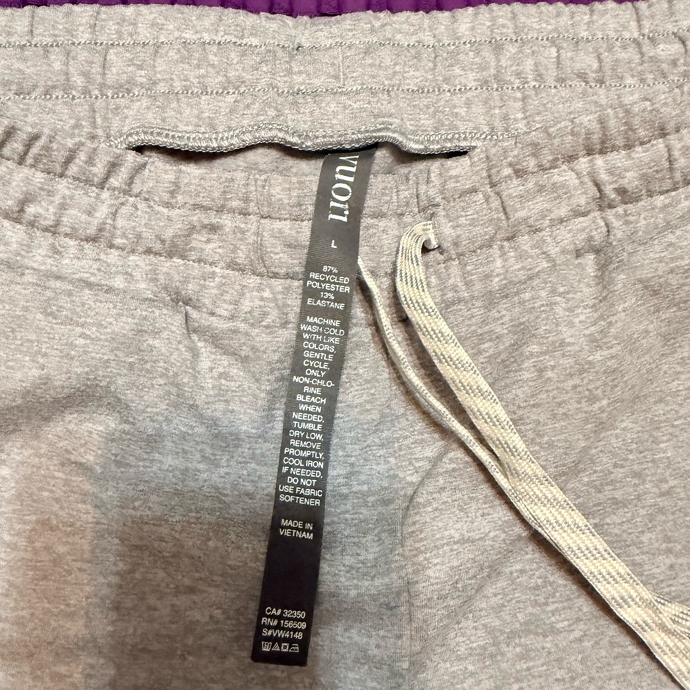 Vuori Light Gray Drawstring Performance Jogger - image 5